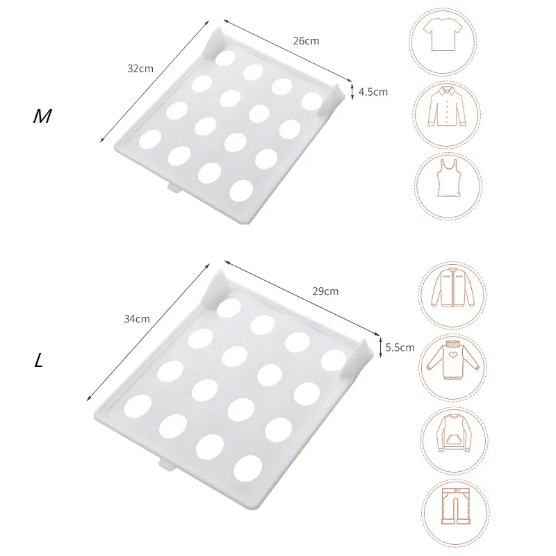 

Closet Organizer Practical Fast Clothes Fold Board Clothes Organization System Shirt Folder Travel Closet Drawer Stack