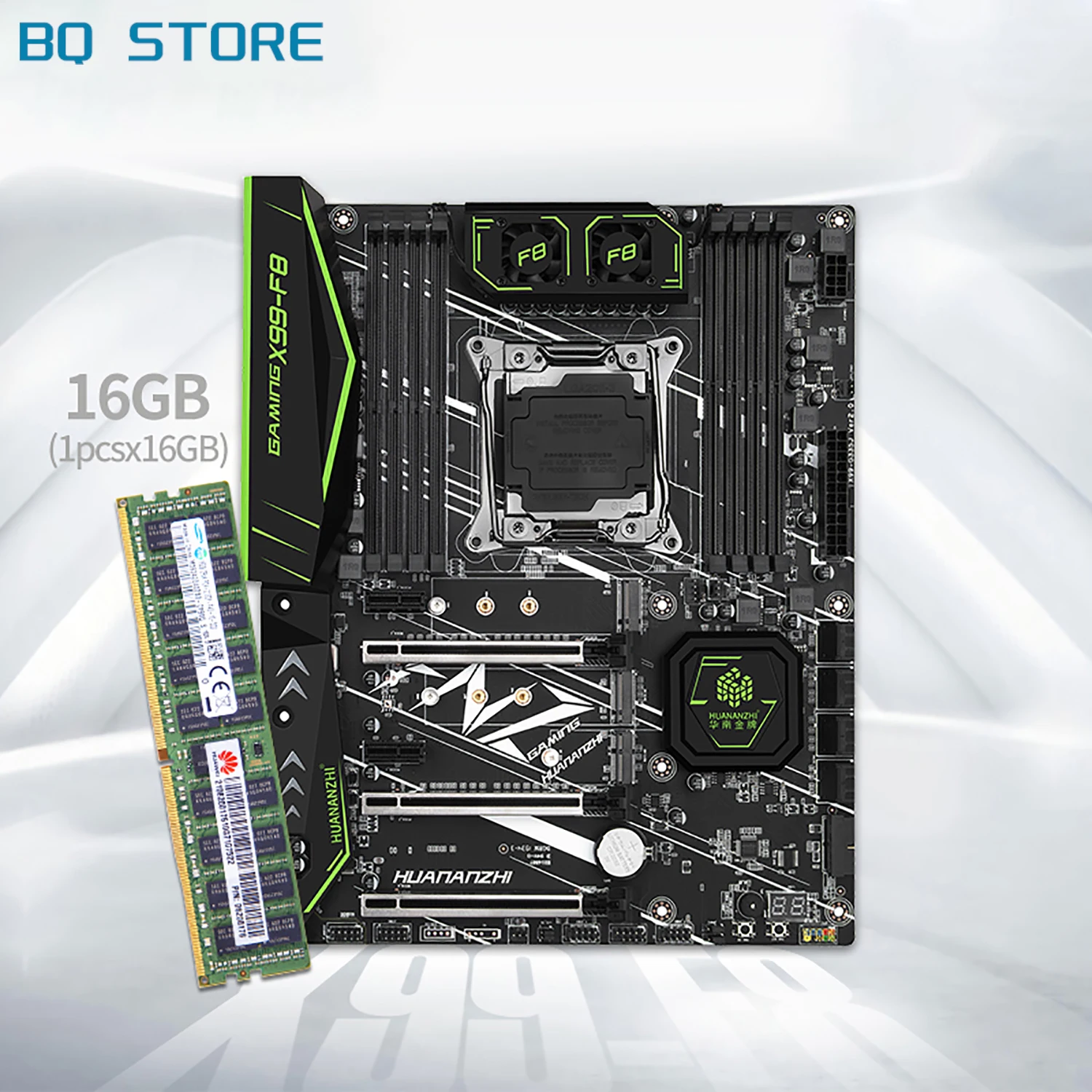 HUANANZHI X99 F8 MotherboardIntel Ксеон E5 LGA2011 3 с 1*16G DDR4 rec памяти комбинированный комплект NVME SATA 0
