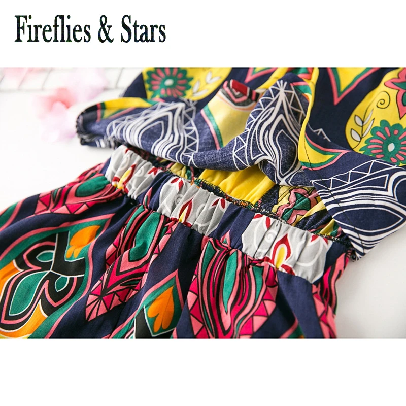 Летний дышащий хлопковый комбинезон на лямках для малышей Комбинезон девочек