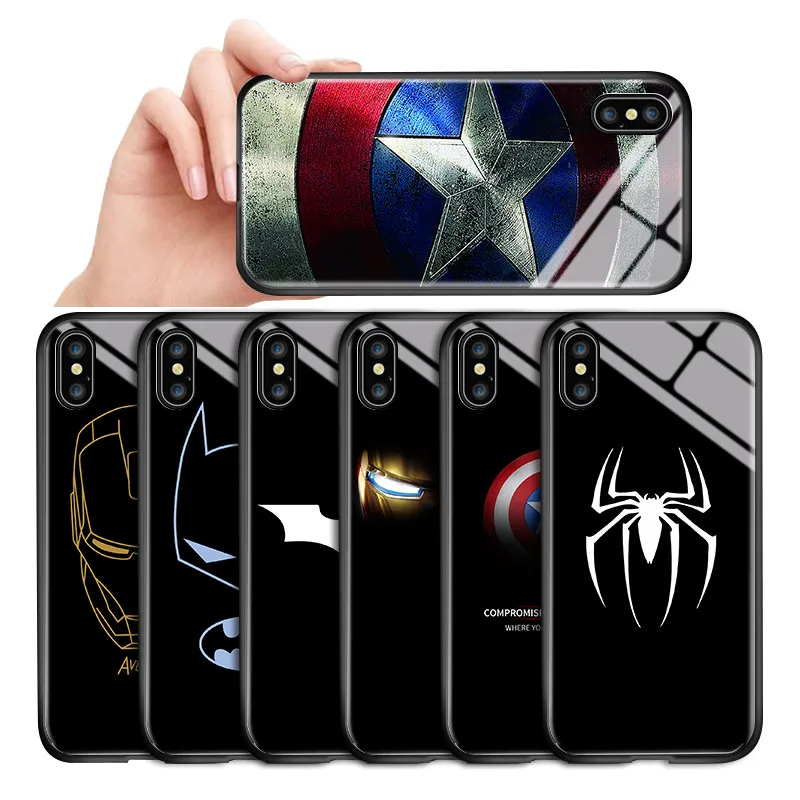 Чехол для iPhone 12 Pro противоударный стеклянный чехол 6 6S 7 8 Plus SE 2020 11 Max XR XS Superhero