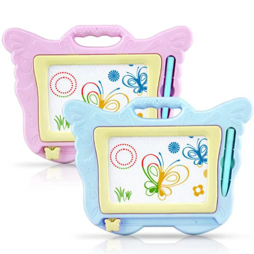 Магнитная доска для рисования цветная с 3 штампами и ручкой маленьких мальчиков