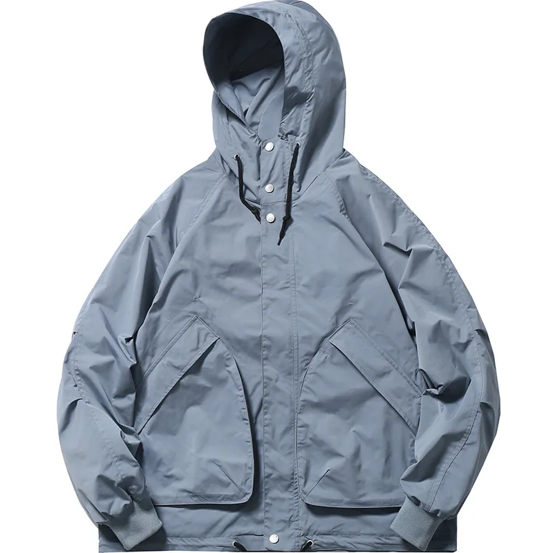 

Spring new fashion hooded jacket fashion brand Black Loose casual jacket men's fashion short
