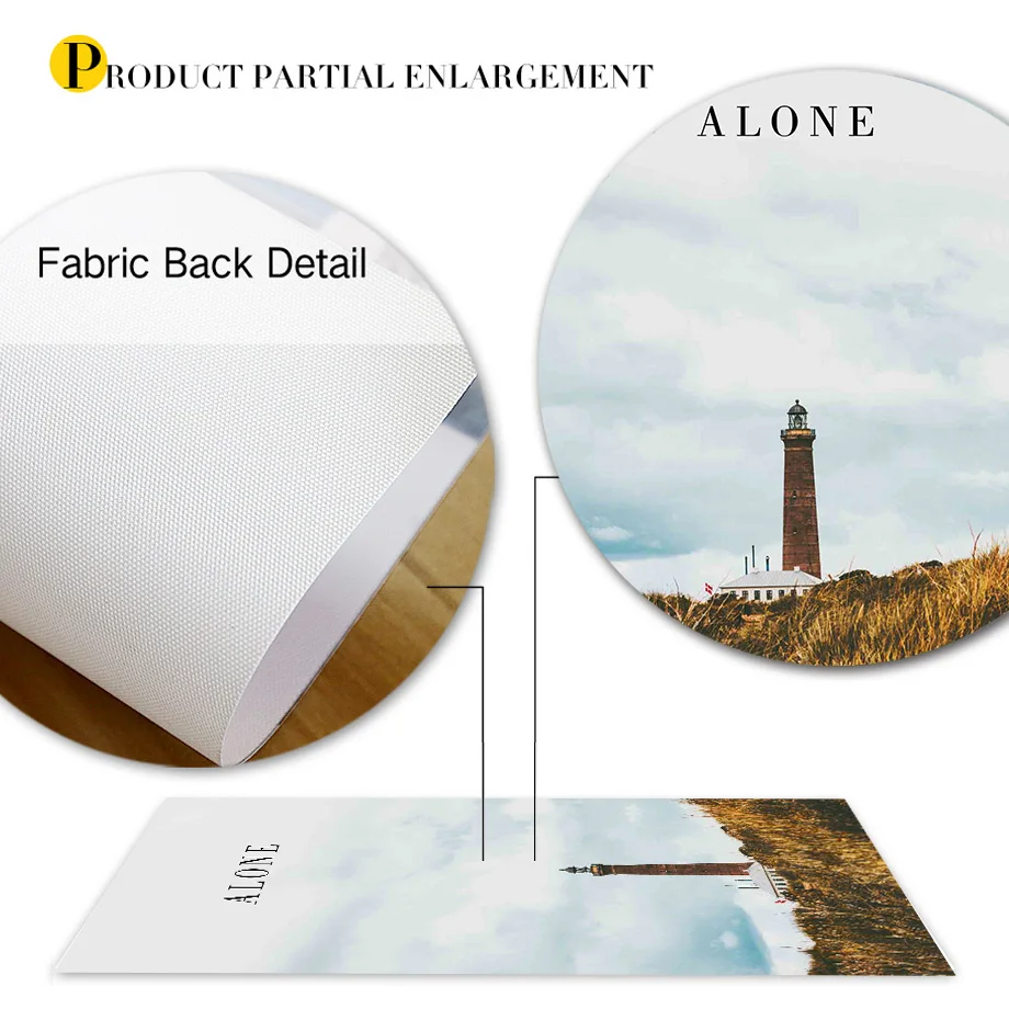 Sailboat Beach Coconut Tree Lighthouse Wall Art Canvas Painting Nordic Posters And Prints Pictures For Living Room Decor | Дом и сад