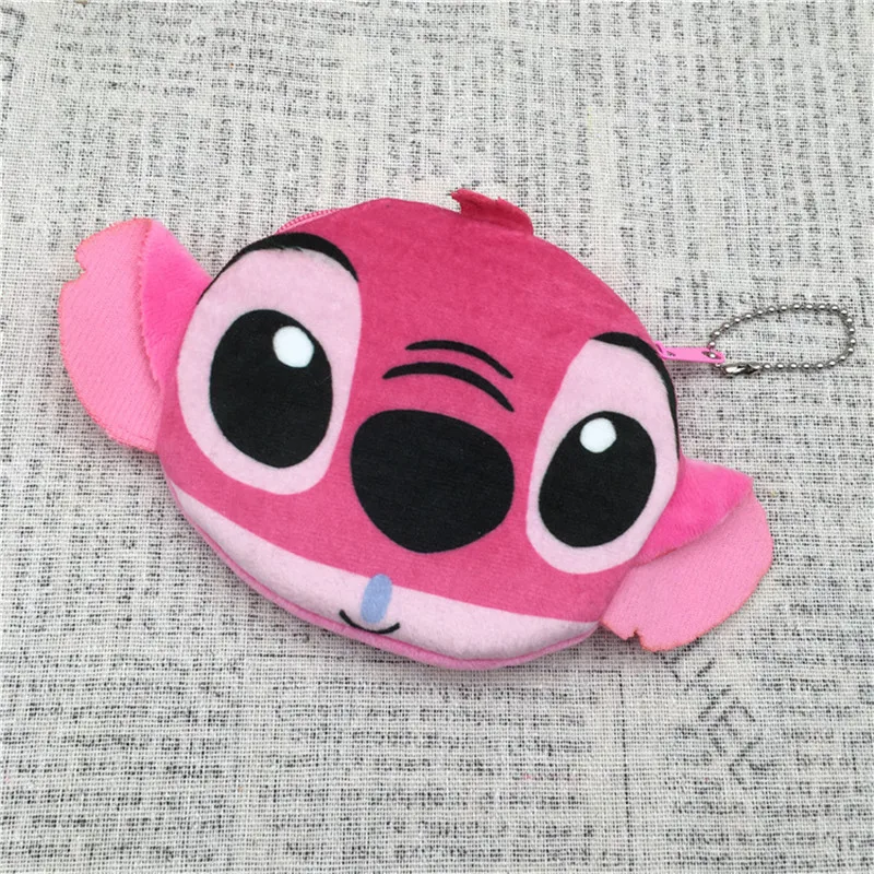 

12Cm Cartoon Wallet Stitch Plush Dolls Child Pouch Storage Coin Cute Key Bag Creative Pendant Toys Gifts for Children