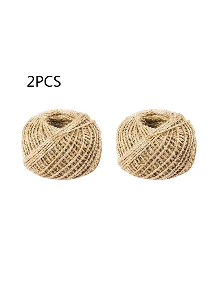 2 рулона 50 м натуральный Мешковина джутовый шнур-шпагат пеньковая веревка