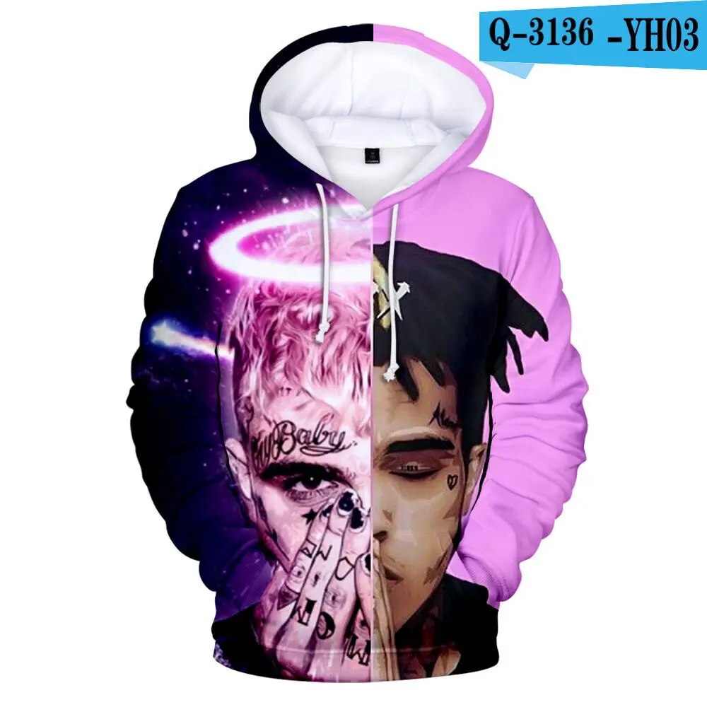 2019 детские черные худи XXXTentacion в стиле хип-хоп с 3D принтом повседневные пуловеры