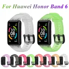 Ремешок силиконовый прозрачный для Huawei band 6, спортивный браслет для наручных часов huawei Honor band 6