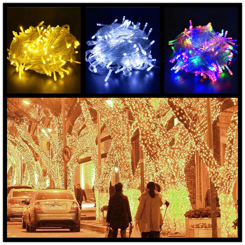

Fairy LED String Lights Outdoor 8 Mode 220V 110V Festival Christmas Decorations for Home Garden New Year Wedding DIY Waterproof