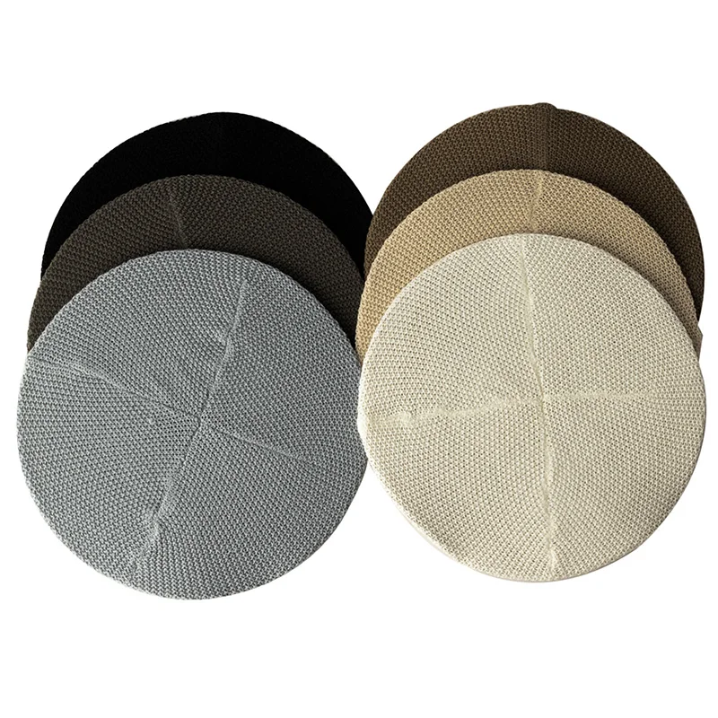 Geebro Новинка Мягкие весенние осенние женские вязаные береты Дамская однотонная