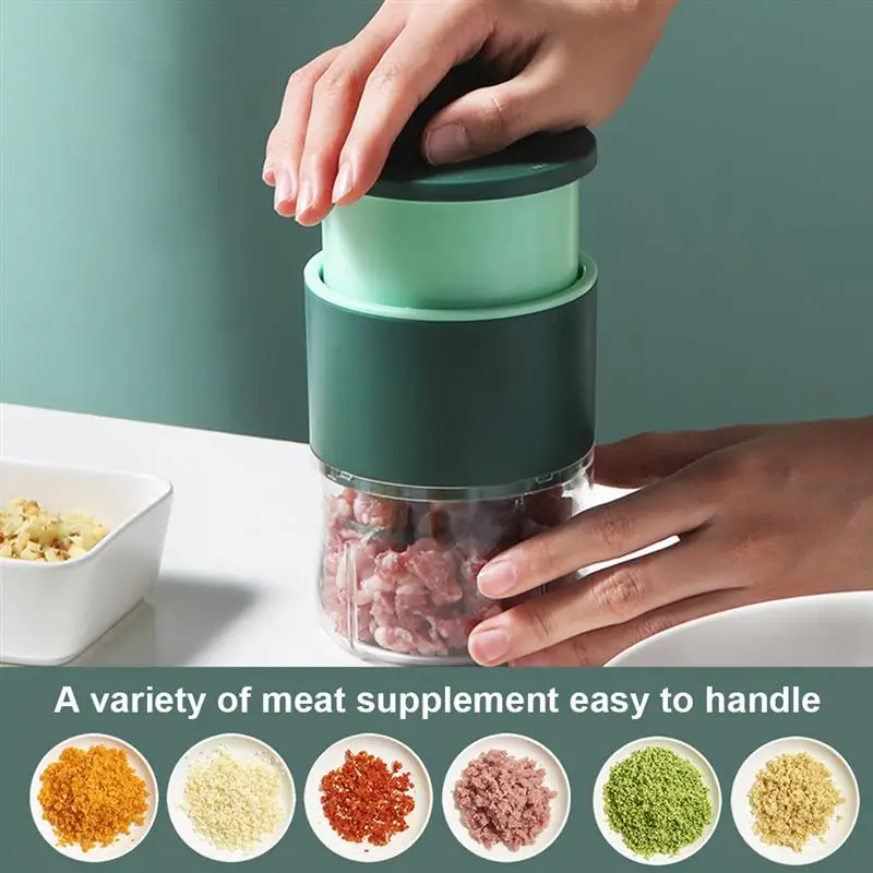 

High Qualituy Manual Meat Grinder Chopper Garlic Cutter 350ml Wireless Mini Food Chopper Kitchen Outdoor Cooking Accessories