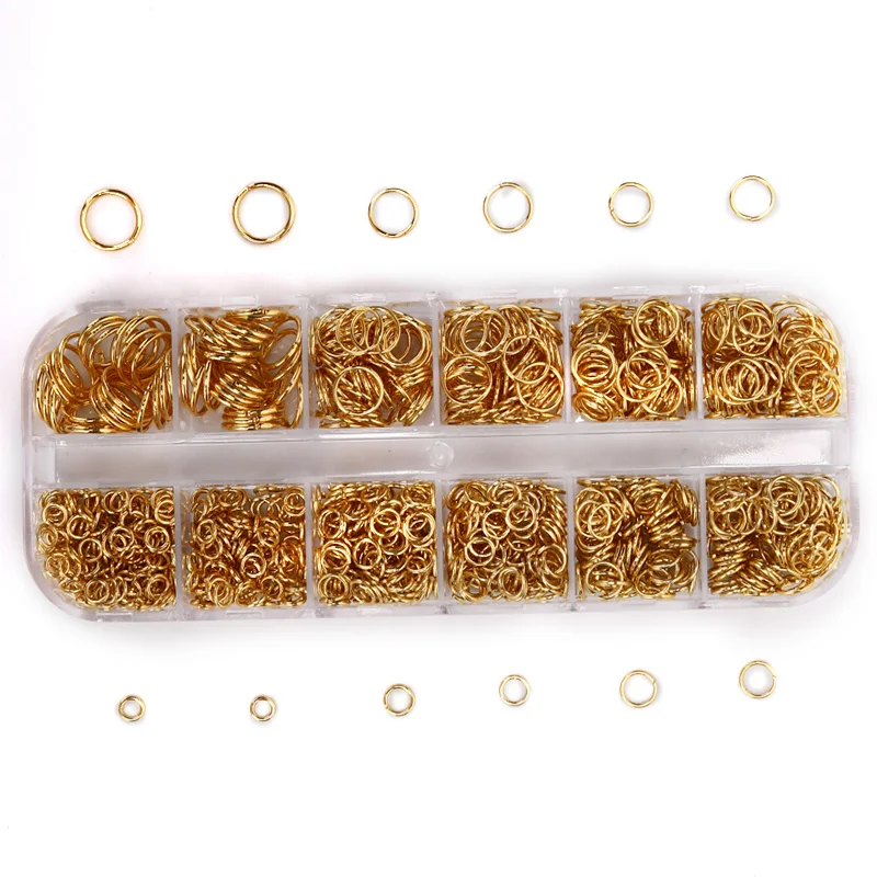 

1 Box Silver/Gold/Bronze Color Metal Jump Rings Split Rings Connectors For Diy Jewelry Finding Making
