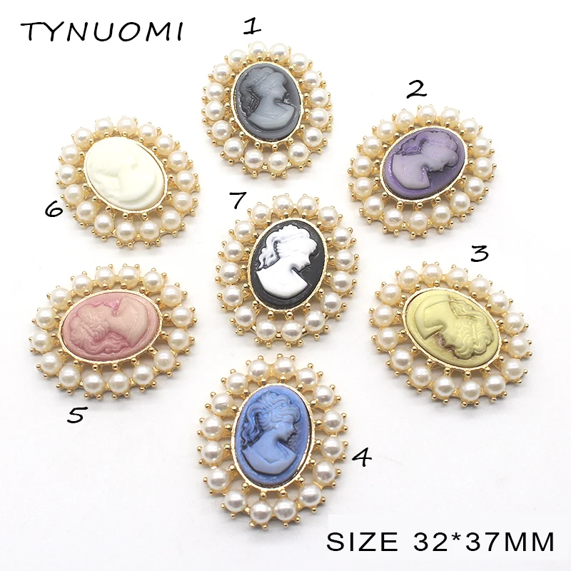 

10pcs/lot 37*32MM Oval Pearl Snap Flatback Button for Clothing Diy Manualidades Accessories Sewing Button for Wedding Decorative