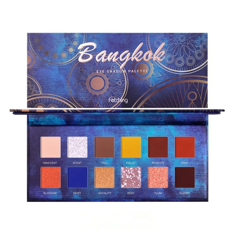 12 цветов телесные Сияющие тени для век перламутровый макияж блестящий пигмент