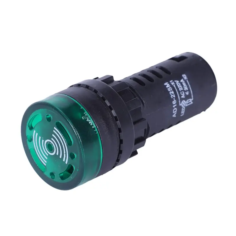 2 Pcs Red Green LED Buzzer Beep Indicator Light 22mm AC 220V AD16-22SM | Безопасность и защита
