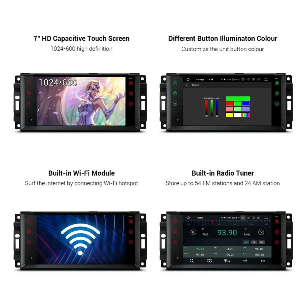 XTRONS 7&quot Android 10.0 Car Radio GPS Navigation for JEEP Patriot Liberty Wrangler Compass DODGE Chrysler NO DVD Player | Автомобили и