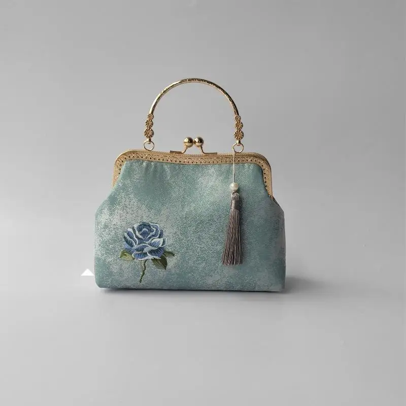

Gold Bag Retro Chinese Style Handbag Banquet Cheongsam Hanfu Diagonal Female Bag
