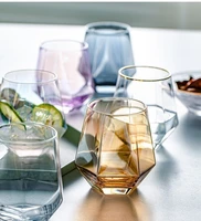 1pcs geometric glass transparent glass crystal skull glass whiskey vodka bar club beer wine glass coffee cup