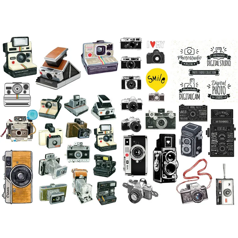 1 шт. антикварная старинная Камера фото Декор эстетический книжка журнал Стикеры