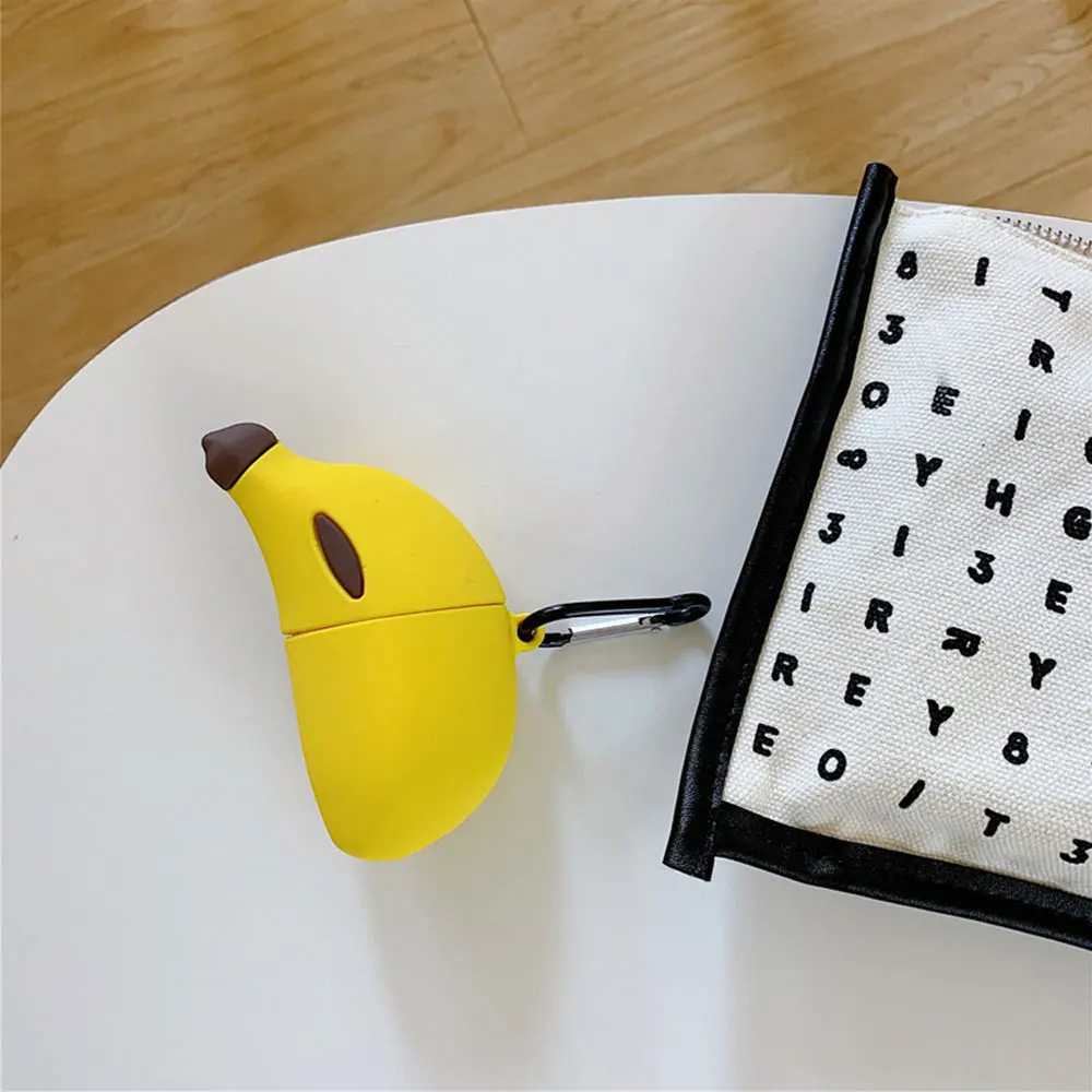 INS Горячая 3D имитация банана силиконовый защитный чехол для наушников Apple Bluetooth наушники Airpods 1/2 Чехлы аксессуары
