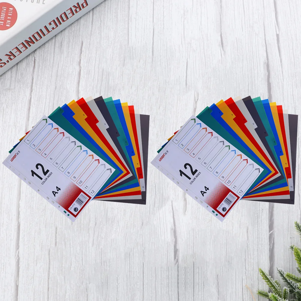 

2Pcs Creative Page Divider Colorful Classification Page Tab for Notebook Memo