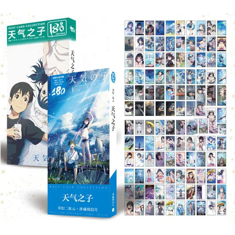 Аниме Tenki No Ko Weathering With You открытка почтовые открытки Наклейки артбук подарок косплей реквизит набор книг подарки