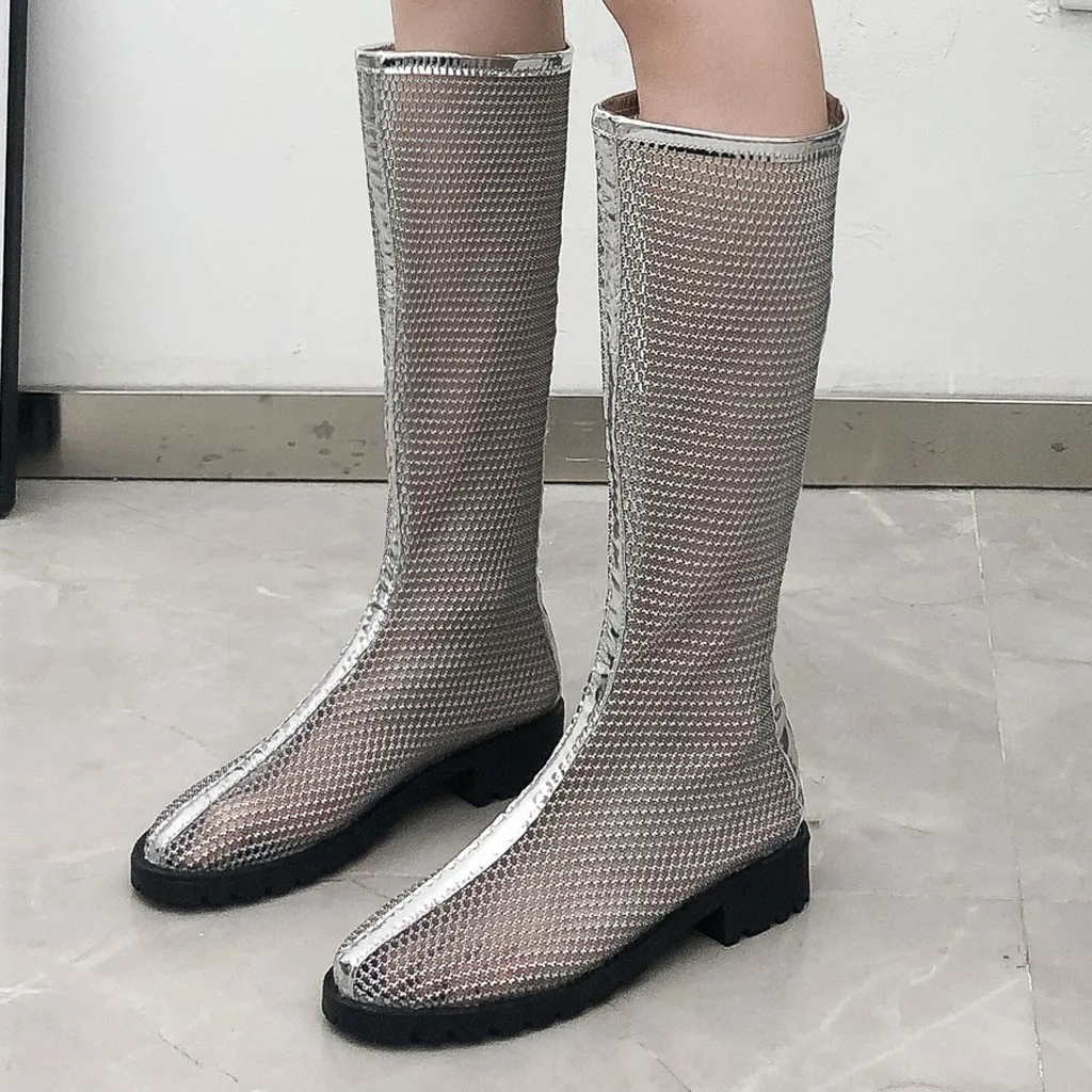 Fashion Tube Boots Summer Ankle Skeleton Women Super Breathable Shoes Joker Personality Female | Спорт и развлечения