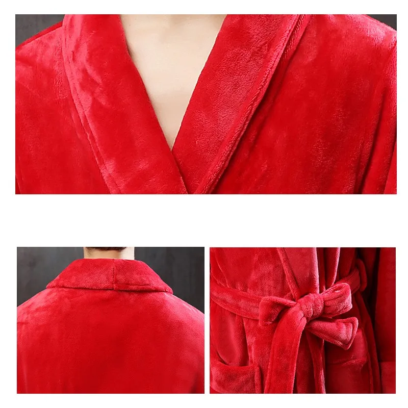 

Lovers Winter Thermal Plus Size Extra Long Thick Grid Flannel Women Bathrobe Kimono Warm Bath Robe Sets Dressing Gown Wedding