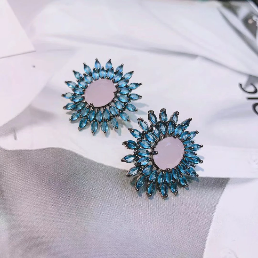 HIBRIDE Fashion Stud Earrings for Women Round Shape Multicolor Bridal Weeding Accessories boucles d oreille femme E-567 | Украшения и