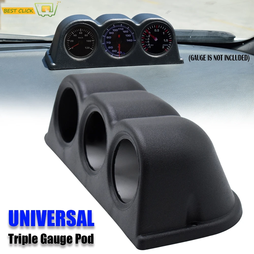 Gauge Pod 52mm 2&quot Universal Triple 3 Hole Car Mount Holder Meter Dashboard For Honda VW Hyundai Toyota Kia Tesla Ford Chevrolet |