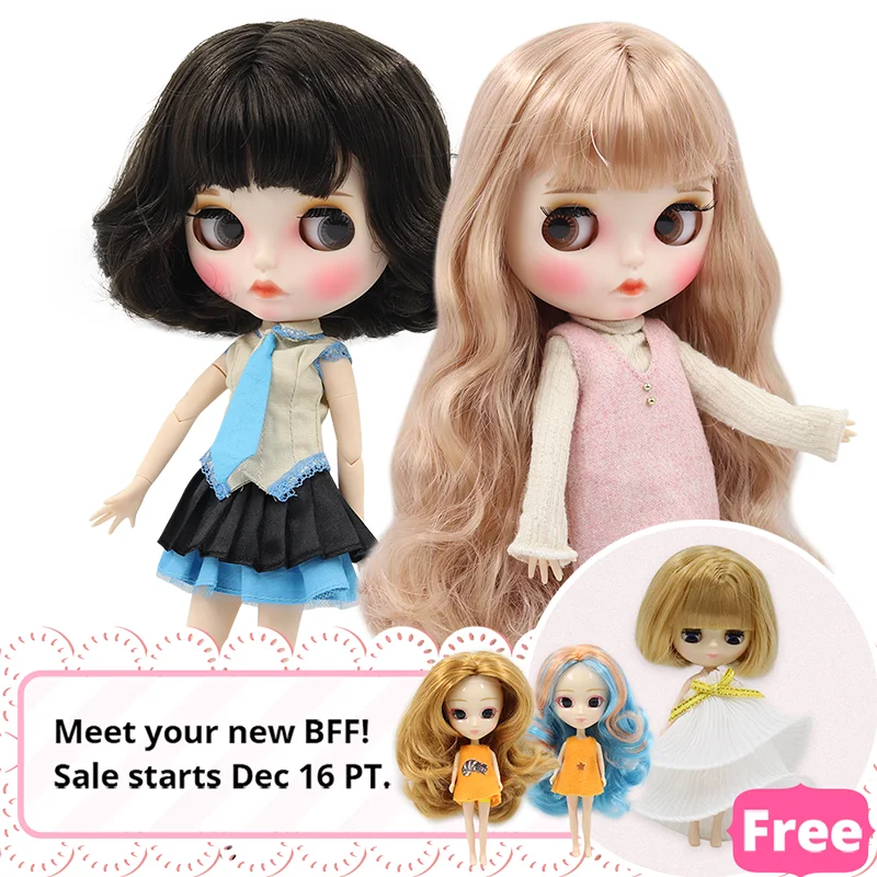 1/6 bjd ледяная фабрика blyth кукла bjd шарнир тела белая кожа bjd 30 см матовый лица резные губы с бровей индивидуальные лица