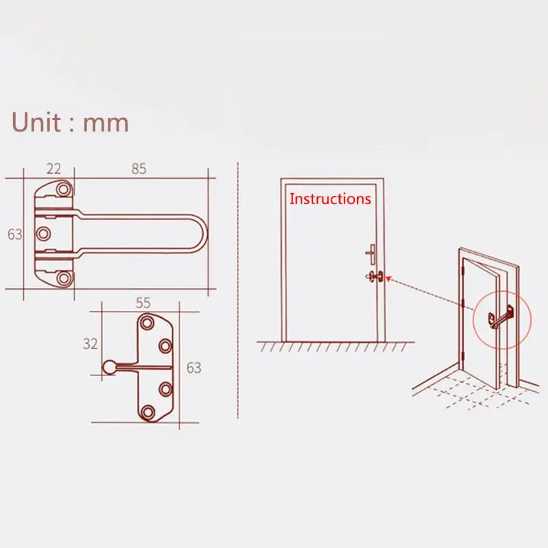 Замок с застежкой из нержавеющей стали дверная цепь противоугонная застежка