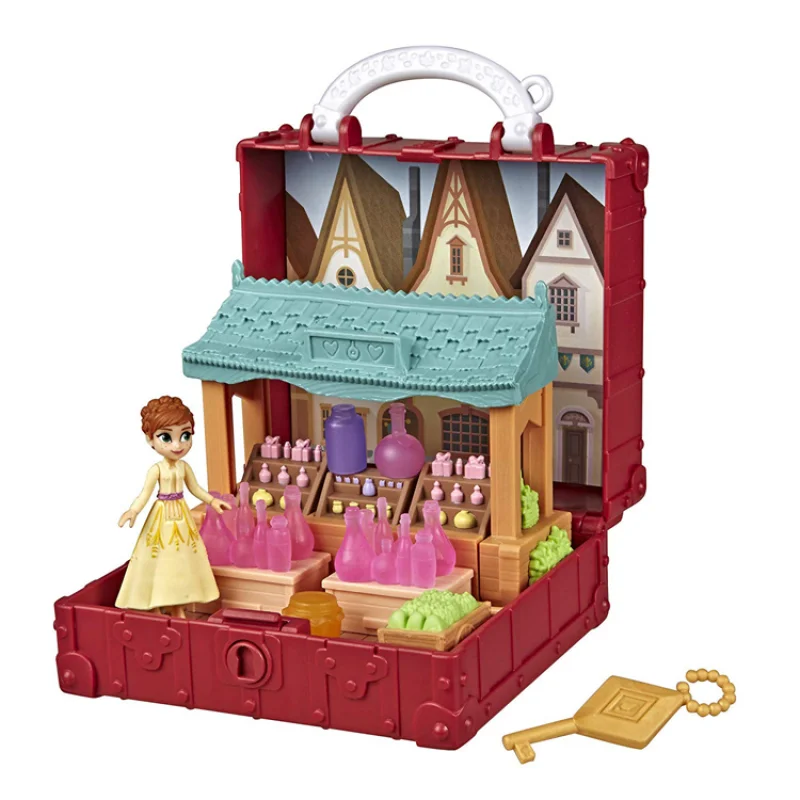 

Original Hasbro Frozen II Scene series Elsa Anna Anime characters Girl play house toy Action PVC Collection Model Toy Anime Figu