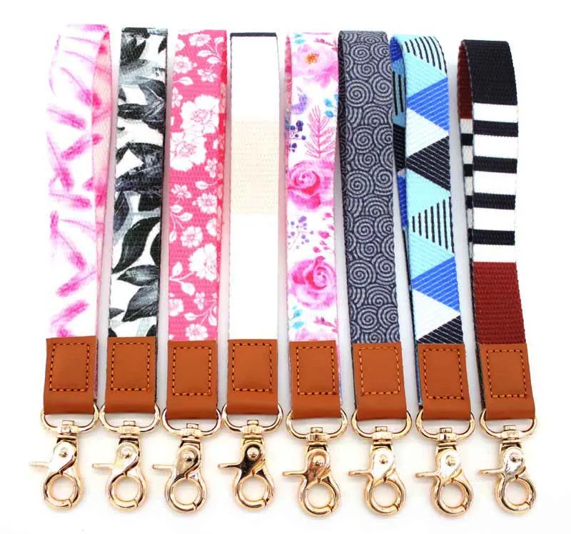 

high quality Fashion Designer Phone short Lanyard Keychain Straps ID Card Lanyard Wrist Strap