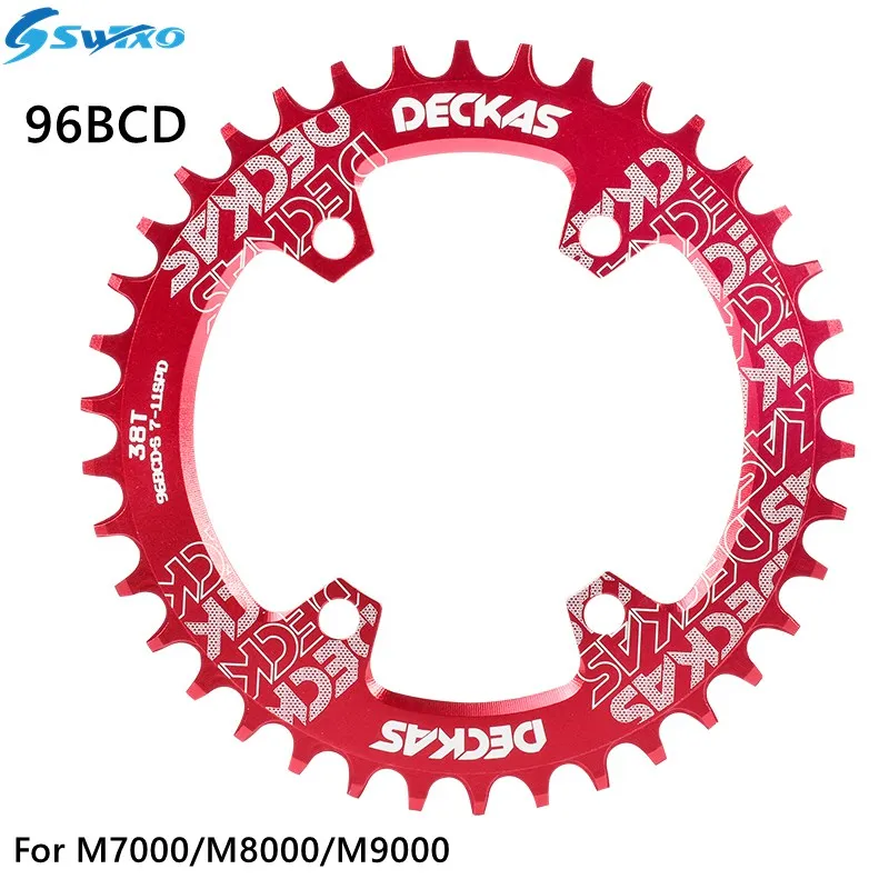 

DECKAS Bicycle Crank 96BCD-S Oval Round Chainring 32T 34T 36T 38T Aluminum Alloy Chain Wheel Bike Crankset for M6000 M7000 M8000
