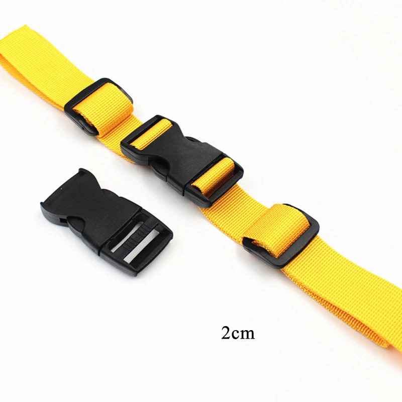 yellow 2cm 1 шт. уличный Кемпинг тактический рюкзак нагрудный ремень лямки Регулируемый двойной релиз пряжки детали для сумок аксессуары - Цвет: yellow 2cm