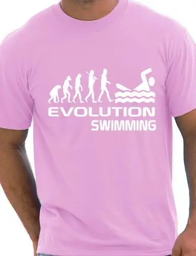 Мужская Спортивная Футболка Evolution Of Swimmer футболка подарок больше размеров и