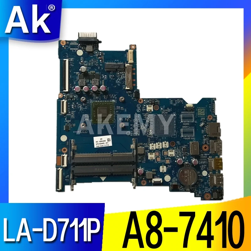 

Laptop motherboard For HP Pavillion 15-BA 15Z-BA A8-7410 AM7410 Mainboard BDL51 LA-D711P 854961-001 854961-601 860337