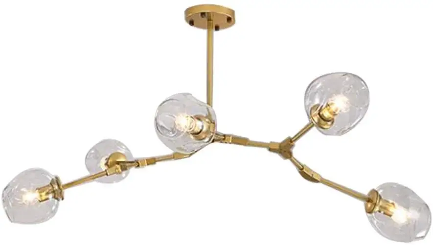 Светодиодный потолочный светильник 5 лампочек винтажный в стиле индастриал лофт