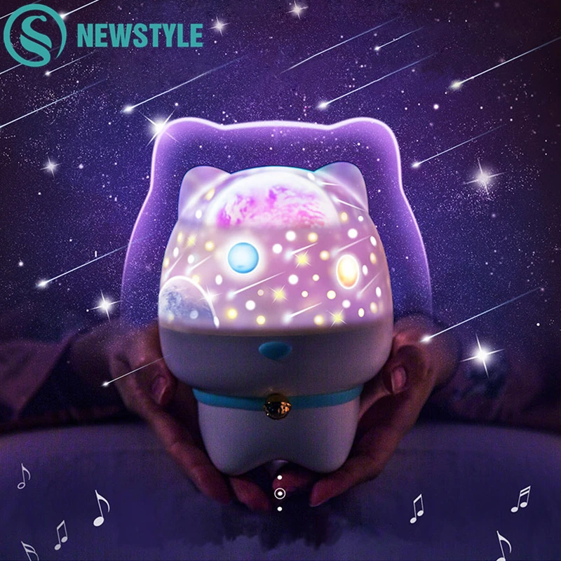 Светодиодный проектор Звездный Ночной светильник ночник BT динамик