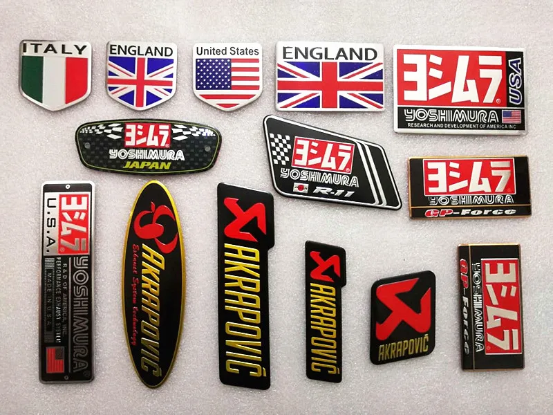 Алюминиевые 3D термостойкие наклейки на выхлопную трубу мотоцикла | Автомобили и