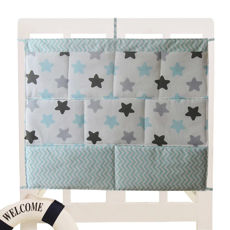 

Cartoon Rooms Nursery Hanging Storage Bag Baby Cot Bed Crib Organizer Toy Diaper Pocket for Newborn Crib Bedding Set 50*60 cm