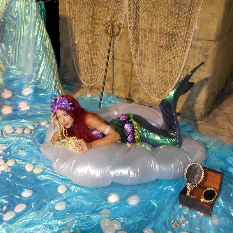 Новинка 2020 популярный надувной бассейн поплавок белая ракушка для плавания с