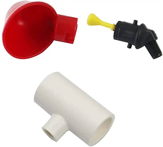 

Automatic Chicken Quail Drinker Chicken Waterer Bowl with Yellow Nipple Farm Poultry Drinking Water System