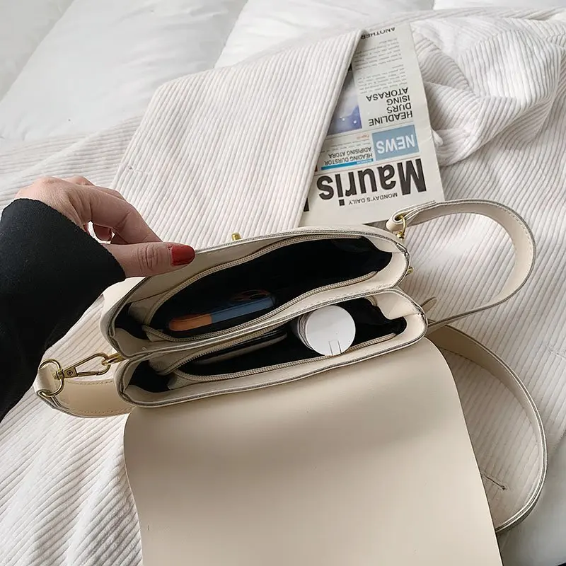 

Large Lady Messenger Handbags Luxury Design Shoulder Bag National Brand Special Offer Handbag Black Simple Leather Bags Wallet