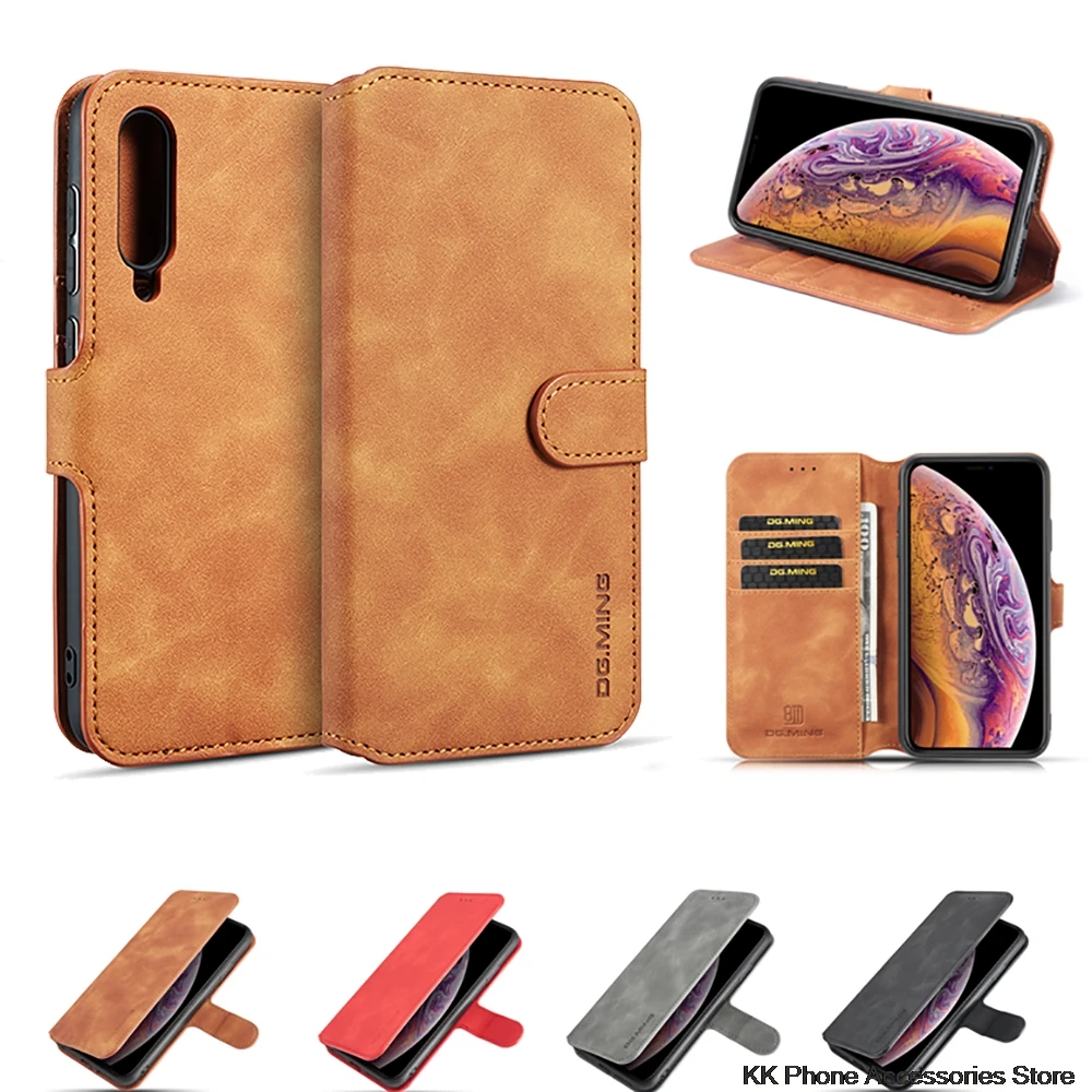 Роскошный кожаный чехол книжка с отделениями для карт телефона samsung Galaxy A750 A6 A8