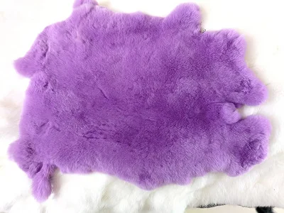 violet Высокое качество Классический Цвет Настоящий мех кролика Пелт натуральный кроличий мех Diy пушистый кожаный мех Diy украшения для дома - Цвет: violet