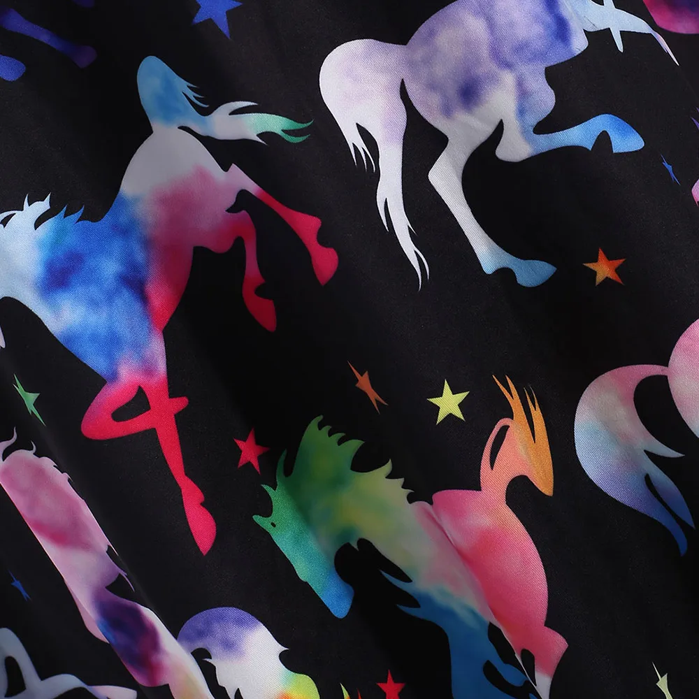 ROSEGAL 5XL Large Size Women Ombre Horse Print Dress Summer Cute Big A-Line Tank Evening Party Sexy Top Female | Женская одежда