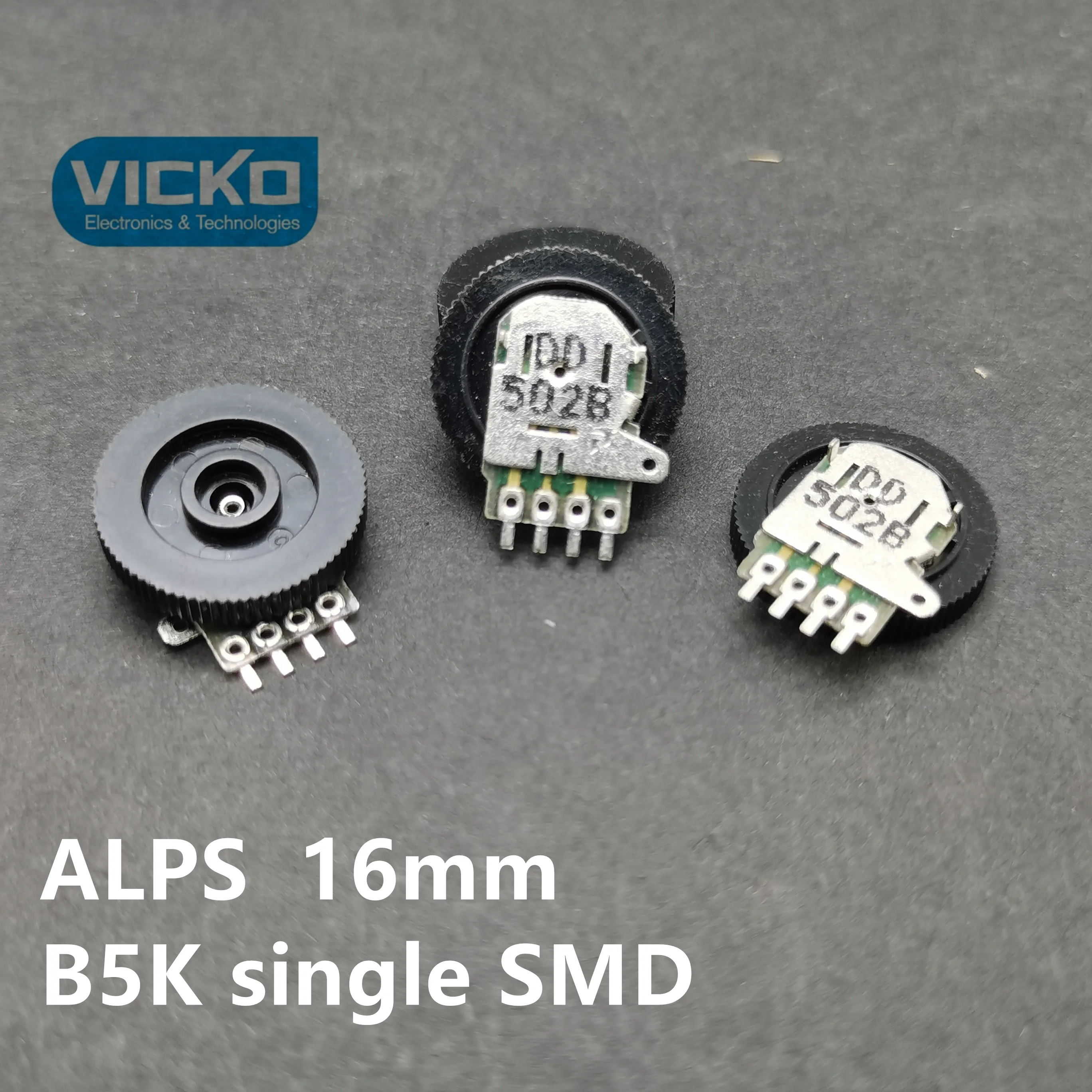 4 com Roda Lote Alpes B5kx2 5pin Duplo Dip B5k 4pin Único Smd Rádio Mp3 Dial Engrenagem Potenciômetro 16*3mm 50 Pçs –