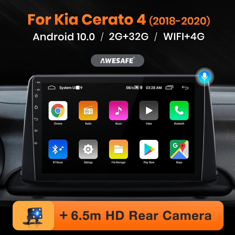 Автомагнитола AWESAFE PX9 для Kia Cerato 4 2018-2020 мультимедийный видеоплеер с GPS 2din Android 10 0 2