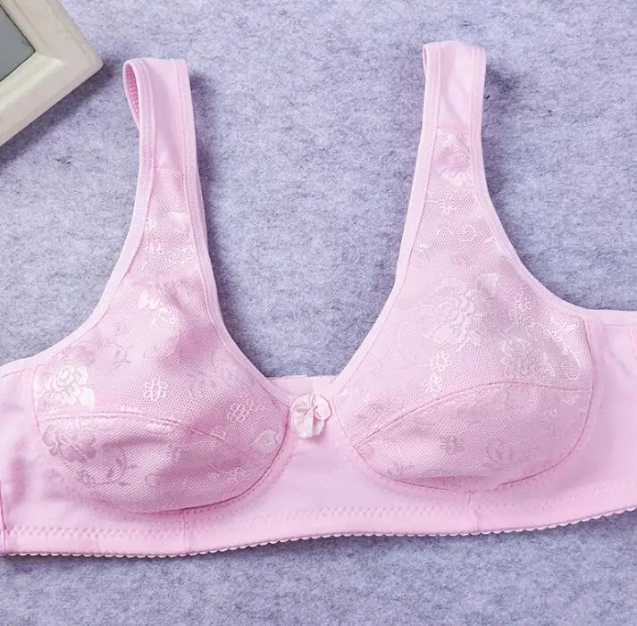 Нижнее белье женское 100% хлопок ультратонкое с кружевной вышивкой без косточек 44